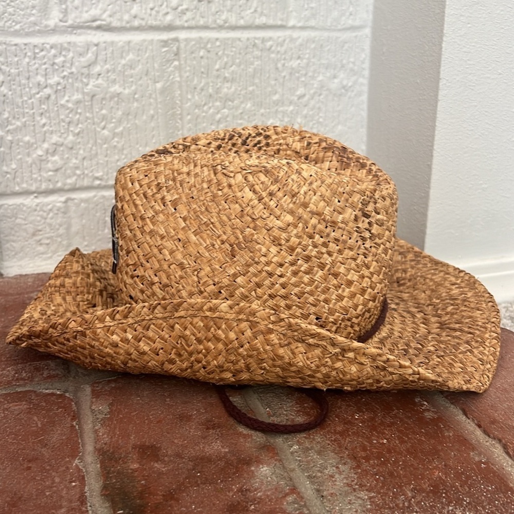 Corona 100% straw beach hat distressed look - Picture 4 of 9